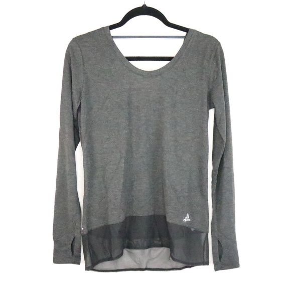 adidas Tops - Adidas Charcoal Long Sleeve Coverup Climate Technology Gray Size XS New with Tag